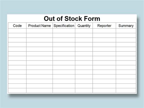 Stock Template Examples