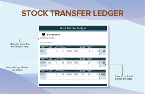 Stock Transfer Ledger Template Excel Image 1