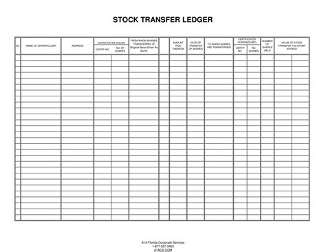 Stock Transfer Ledger Template Excel Image 6