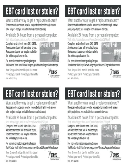 Description of Stolen EBT Card Reporting