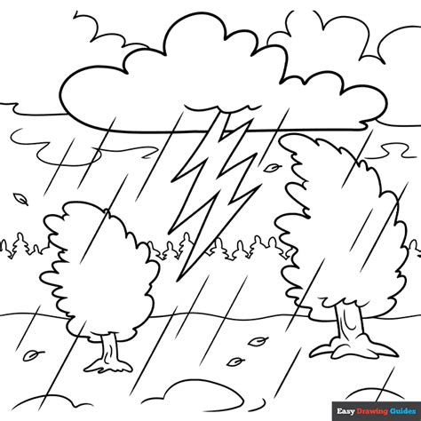 Stormy weather coloring page