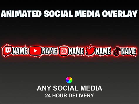 Social Media Stream Overlay Template