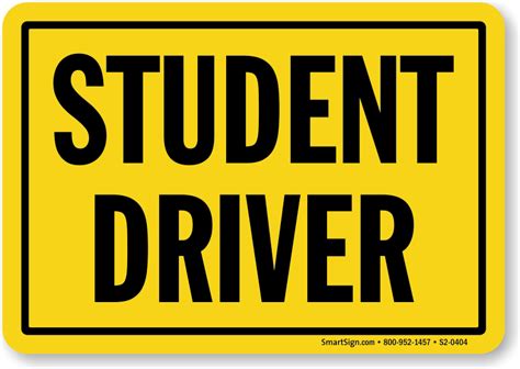 Student Driver Signs Templates