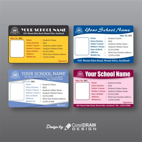 Student ID card template