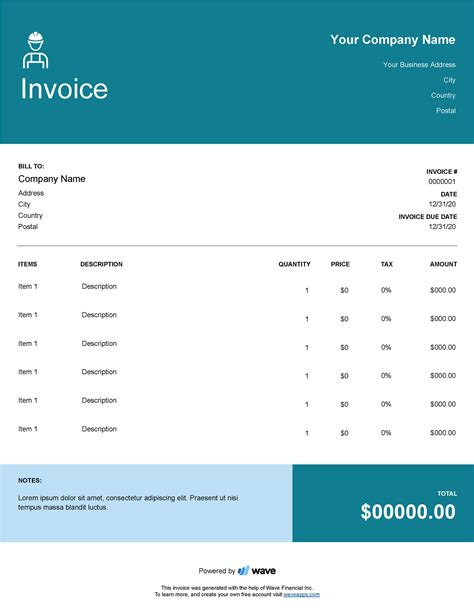 Description of Subcontractor Invoice Templates