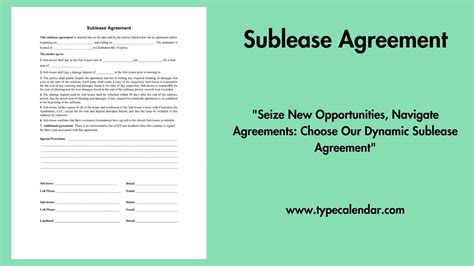 Sublease template benefits