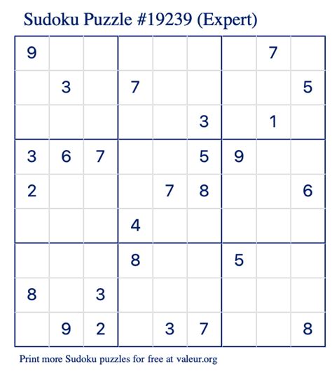 Expert-level Sudoku puzzle