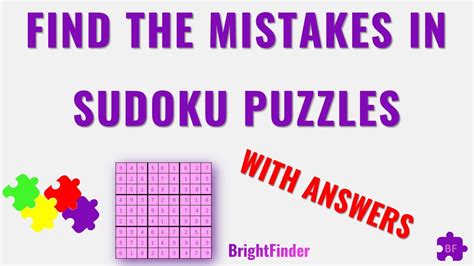 Sudoku mistakes