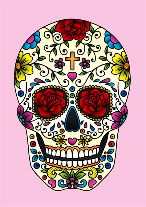 Creating Sugar Skull Art with Templates