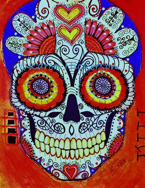 Blank Sugar Skull Template Design in Modern Art