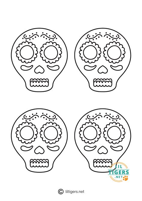 Free Sugar Skull Templates for Print