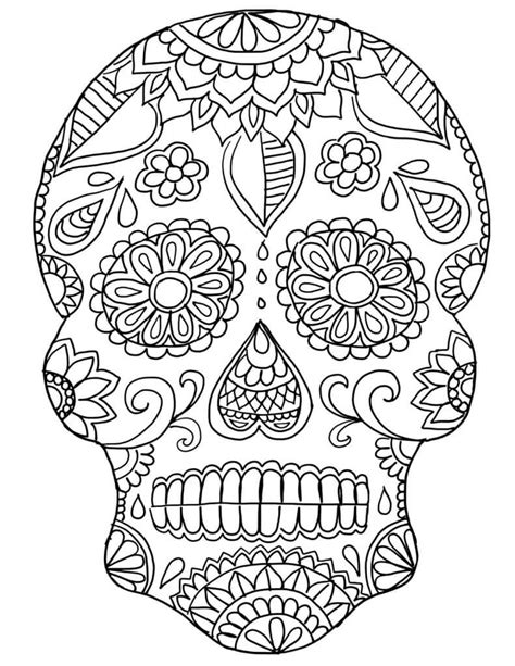 Intricate Sugar Skull Template