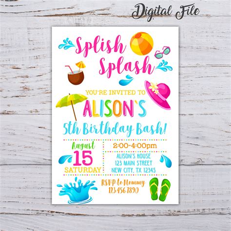 Summer Splash Invitation