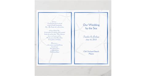 Summer Wedding Program Templates