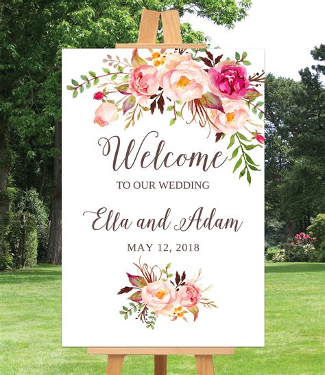 Summer Wedding Sign Templates