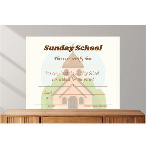 Sunday school certificates