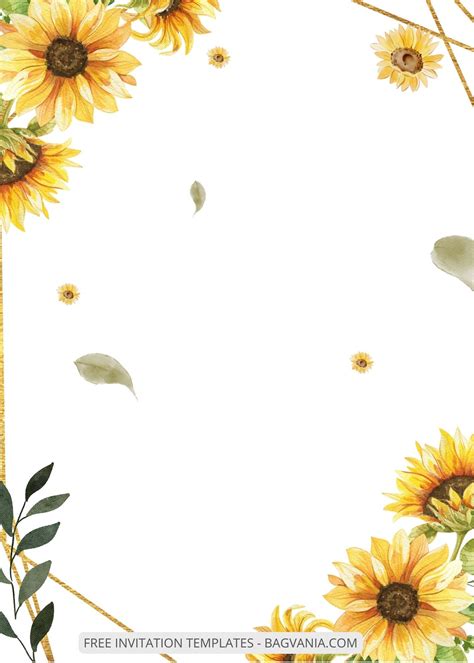 Sunflower Invitation Template