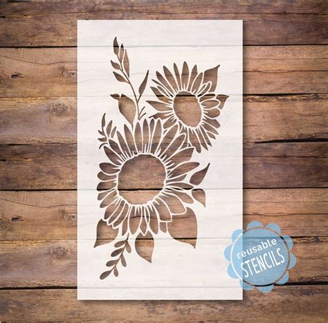 Sunflower Stencil Design 2