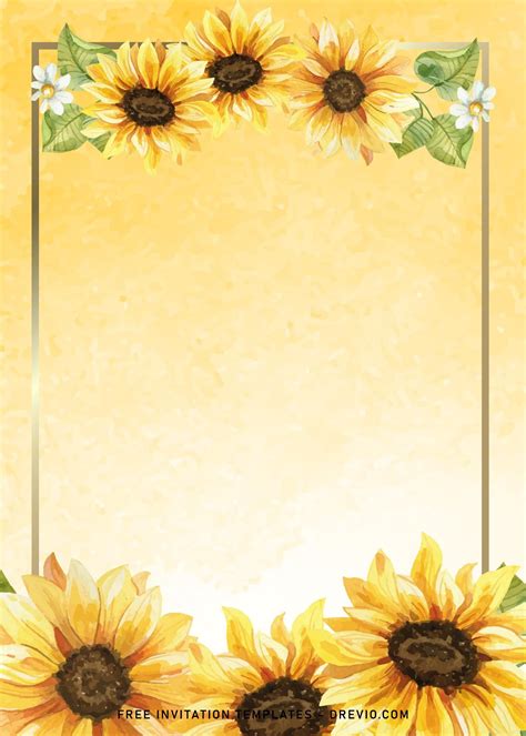 Sunflower templates for cards