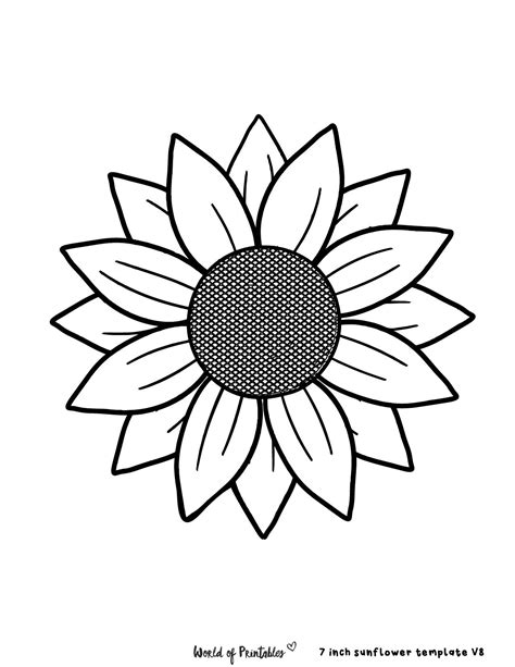 Sunflower templates for digital art and prints