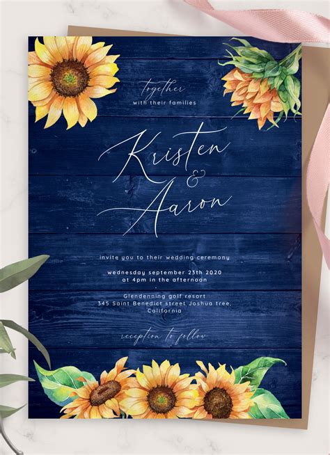 Sunflower Wedding Invitation