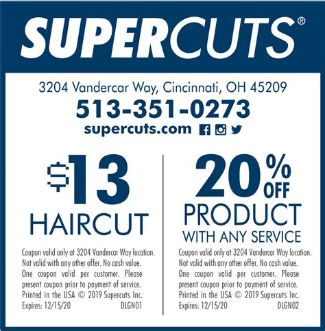 Supercuts coupons and discounts