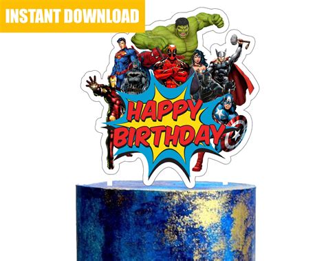 Superhero cake toppers