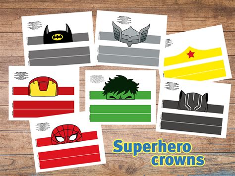 Superhero Crown Printable