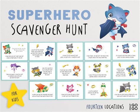 Superhero Scavenger Hunt