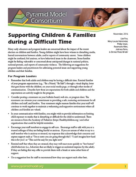 Supporting Families During a Difficult Time