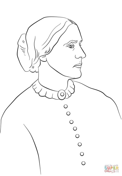 Susan B. Anthony Coloring Page