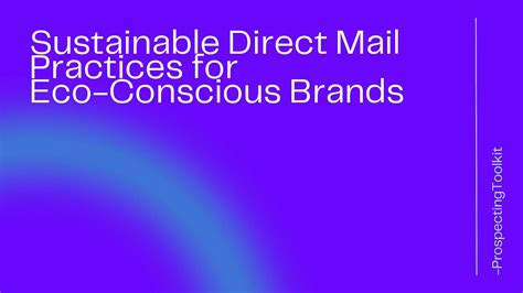 Sustainable Mail Practices