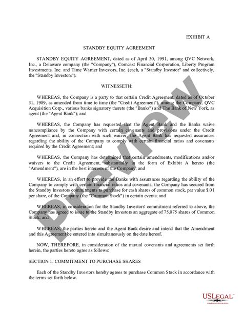 Sweat Equity Agreements Template