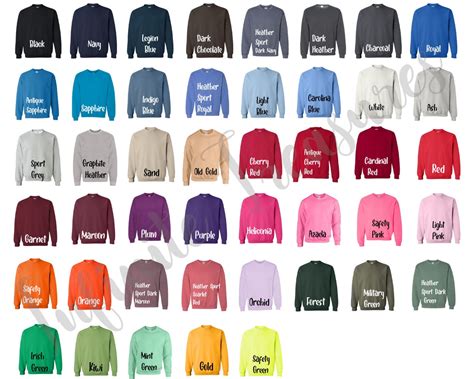 Sweatshirt Colors