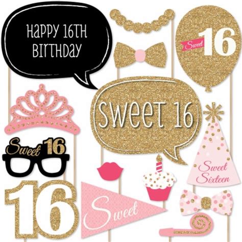 Sweet 16 Photo Booth Prop Ideas