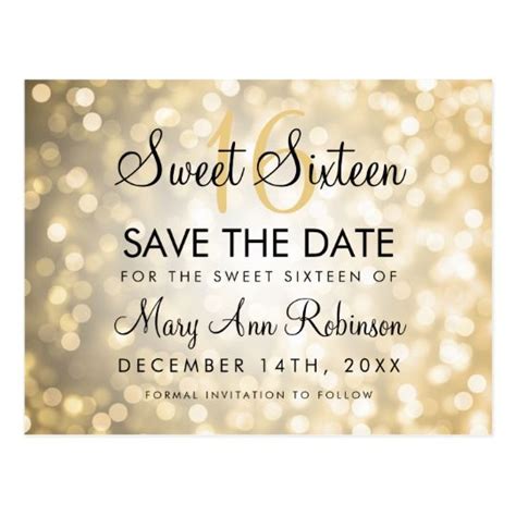 Sweet 16 Save Date Template 6