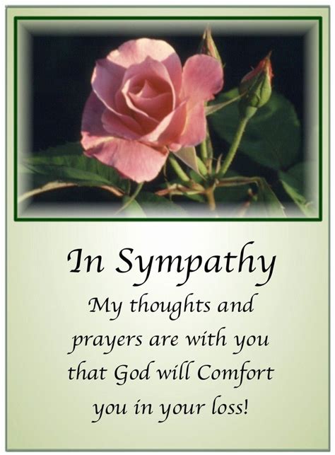 Sympathy card with a photo