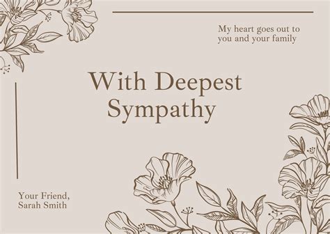 Sympathy Greeting Card Templates