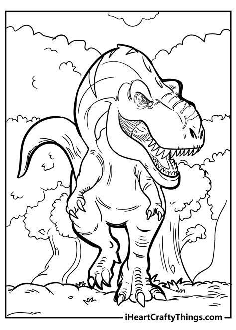 T-Rex coloring page