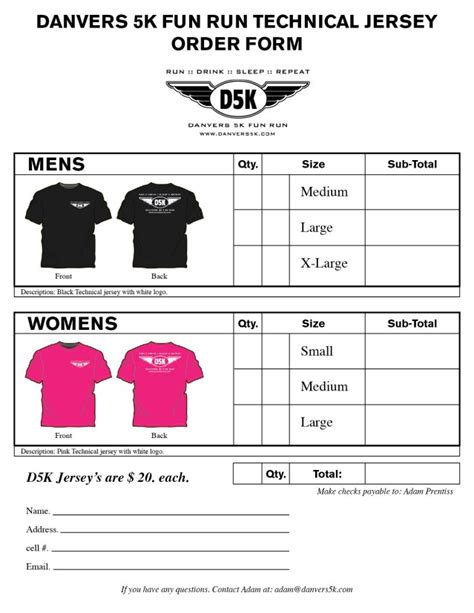 Benefits of Using a T Shirt Order Form Printable Template