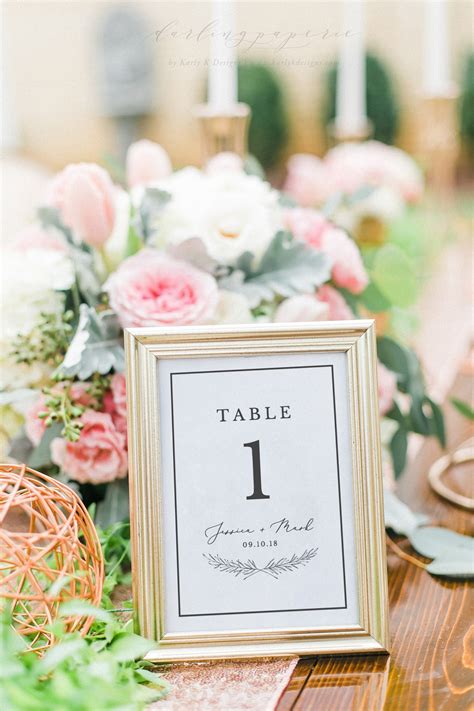 Table number cards design