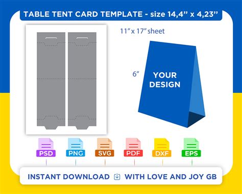 Printable Table Tent Cards Templates Design