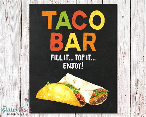 Taco Bar Signs