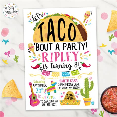 Taco party invitation template