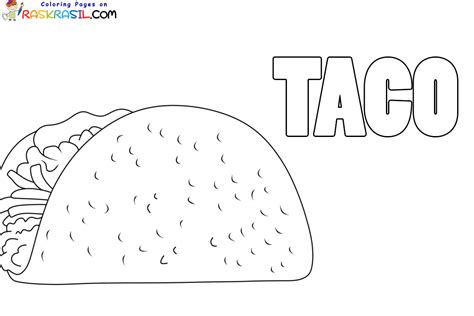 Taco restaurant coloring page