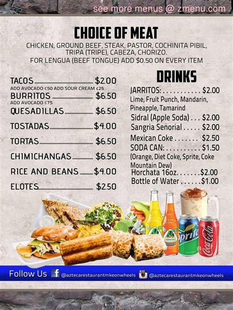 Taco Truck Menus