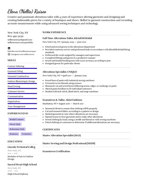 Tailoring Resume