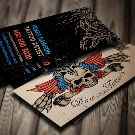 Tattoo artist business card design 1