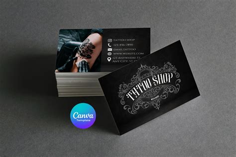 Tattoo artist business card design 8