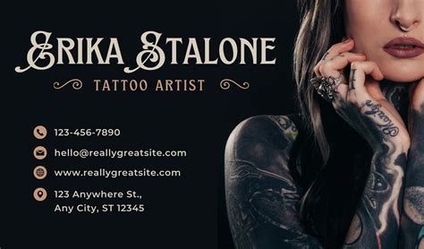 Tattoo artist business card template design tips